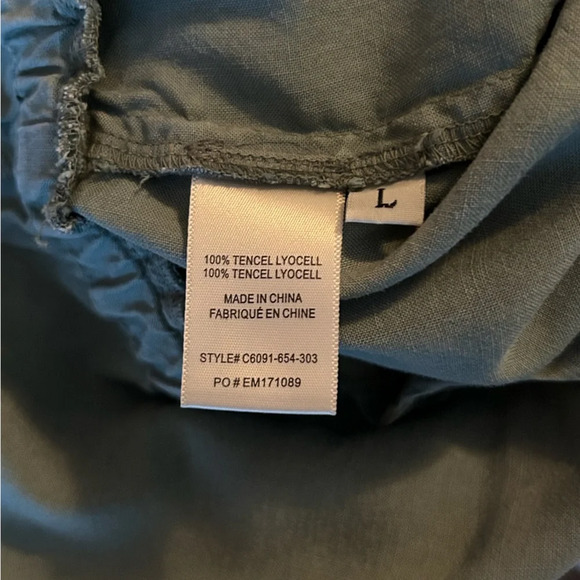 Anthropologie Cloth & Stone Juliana Jumper Sage Green Cropped Jumpsuit Womens Lg - Picture 7 of 16